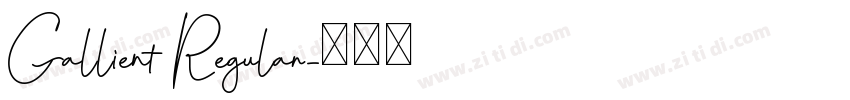Gallient Regular字体转换